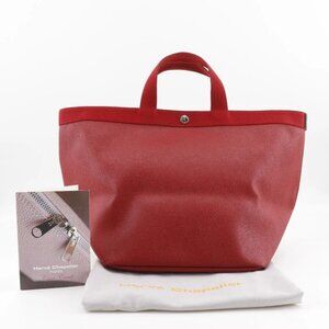 Herve Chapelier Luxe Boat Tote L Handbag 725Gold Plated paprika Red canvas